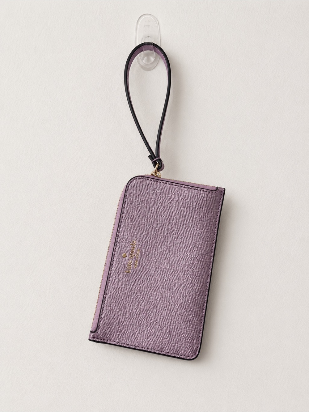kate spade lavender saffiano wristlet with gold logo - Picture 1 of 1